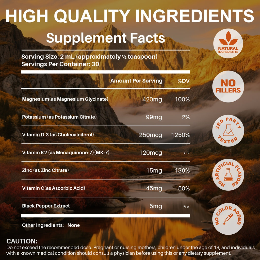 Vitamin D3 10000 IU & K2 As MK-7 120mcg with Magnesium, Vitamin B2, Zinc, Sugar-Free Vitamin D Liquid |Calcium Absorption for Mood & Immune Health - 2fl.oz, 30 Days