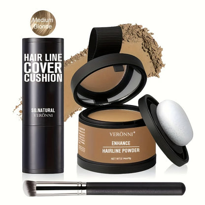 Hair Root Concealer Powder Hairline Touch-Up | Instantly Covers Gray Thinning Hair | Plant-Based Keratin Formula for Men & Women | Multiple Shades with Brush