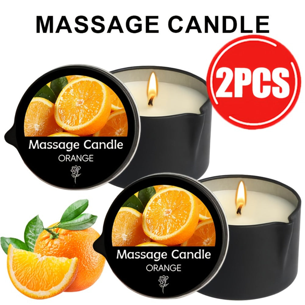 EVODUCK 6pcs/2pcs/1pc 2-In-1 Massage Oil Candle with Essential Oil Luxury Scented Candle with Soy Wax – Warm Moisturizing Body Lotion – Nail Salon, Spa, Pedicure, Beauty, Wedding, Christmas, Valentine'S Day Gift for Women (Total 12Oz/ – Each 2Oz)