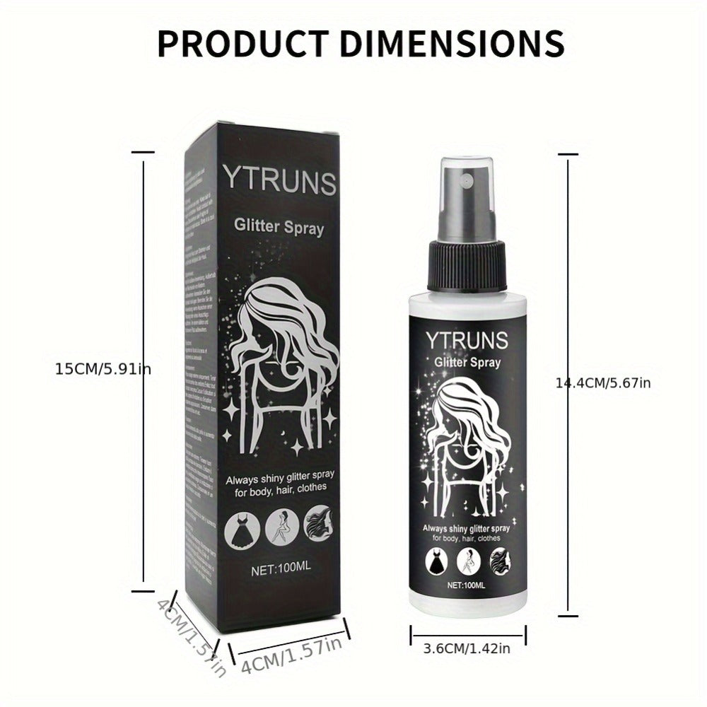 2pcs/3pcs Quick Dry Glitter Spray Kit For Hair And Body - High Gloss Shimmer Spray For Lips, Eyes, Face And More - Great For Music Festivals