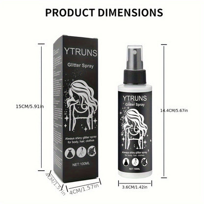 Glitter Spray for Hair & Body - Quick Dry Shimmer Spray for Face, Lips, Eyes & Skin - Festival Body Glitter Spray Set (2pc & 3pc Options)
