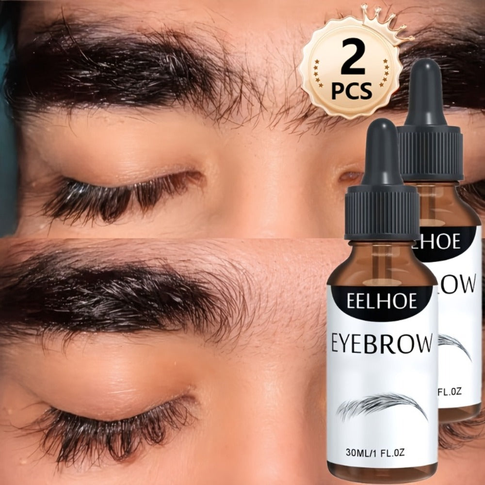 2pcs Eyelash & Eyebrow Serum For Thicker, Fuller, Slender Lashes & Brows | Curling Effect - Lower/Upper Eyelashes, Hairline, 0.34oz/Pc, Unscented, All Skin Types