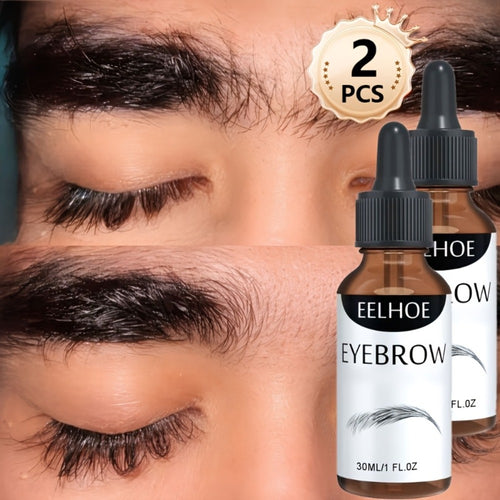 Eyelash & Eyebrow Growth Serum 2-Pack – Thickening & Lengthening Lash Serum for Fuller, Curled Upper & Lower Lashes | Brow Serum for Thicker Brows & Hairline | Unscented, All Skin Types, 0.34oz Each