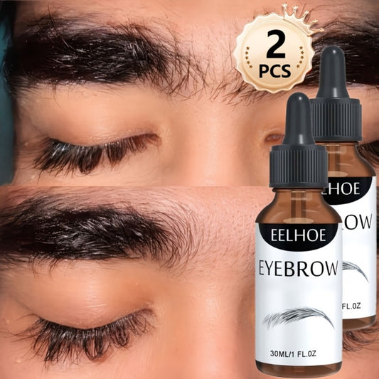 Eyelash & Eyebrow Growth Serum 2-Pack – Thickening & Lengthening Lash Serum for Fuller, Curled Upper & Lower Lashes | Brow Serum for Thicker Brows & Hairline | Unscented, All Skin Types, 0.34oz Each