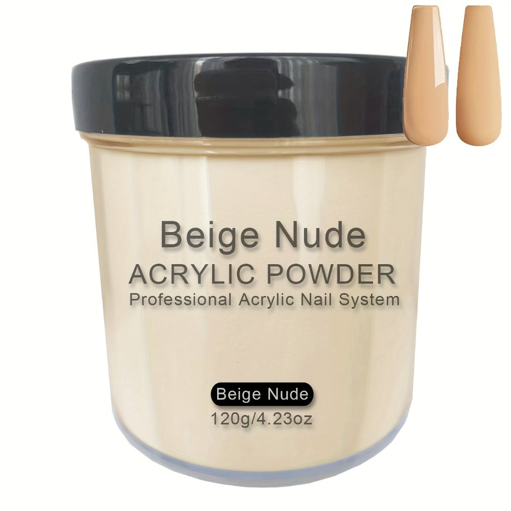 4 Ounces of Nude Blush Acrylic Powder, Beige Nude Acrylic Powder