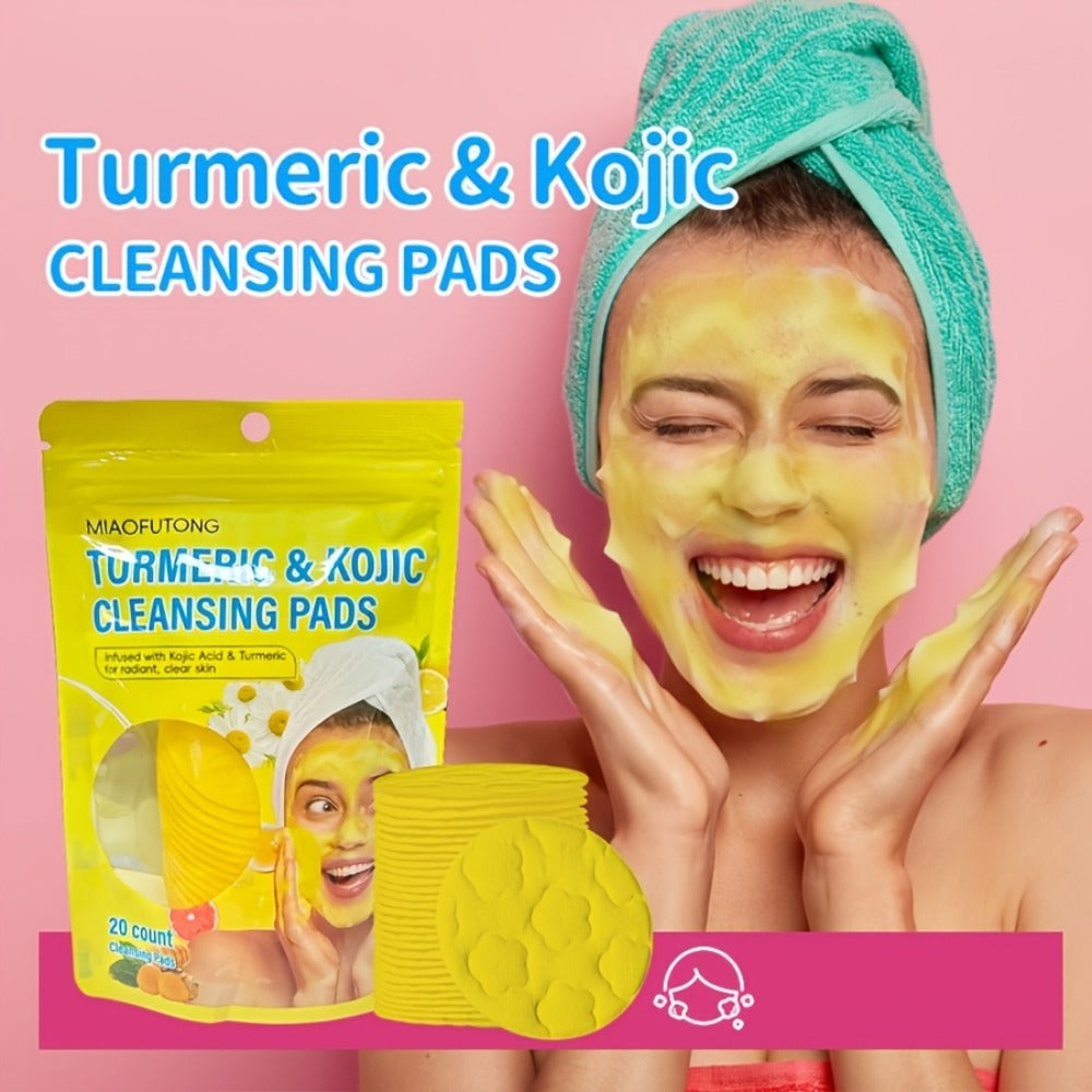 Ginger AHA Exfoliating Cleansing Pads 20 Sheets - Alpha Hydroxy Acid 0.3% Oil Control Deep Moisturizing Gentle Face Pads for All Skin Types