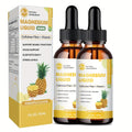 [Magnesium Glycinate Drops] Liquid Magnesium 1000mg, Sugar Free Magnesium Glycinate Liquid Drops with Cellulose Fiber, Bromelain, Vitamin B6, C, D, Zinc for Night, Digestive Health, Pineapple Flavor, 60 Servings, 2 Pack