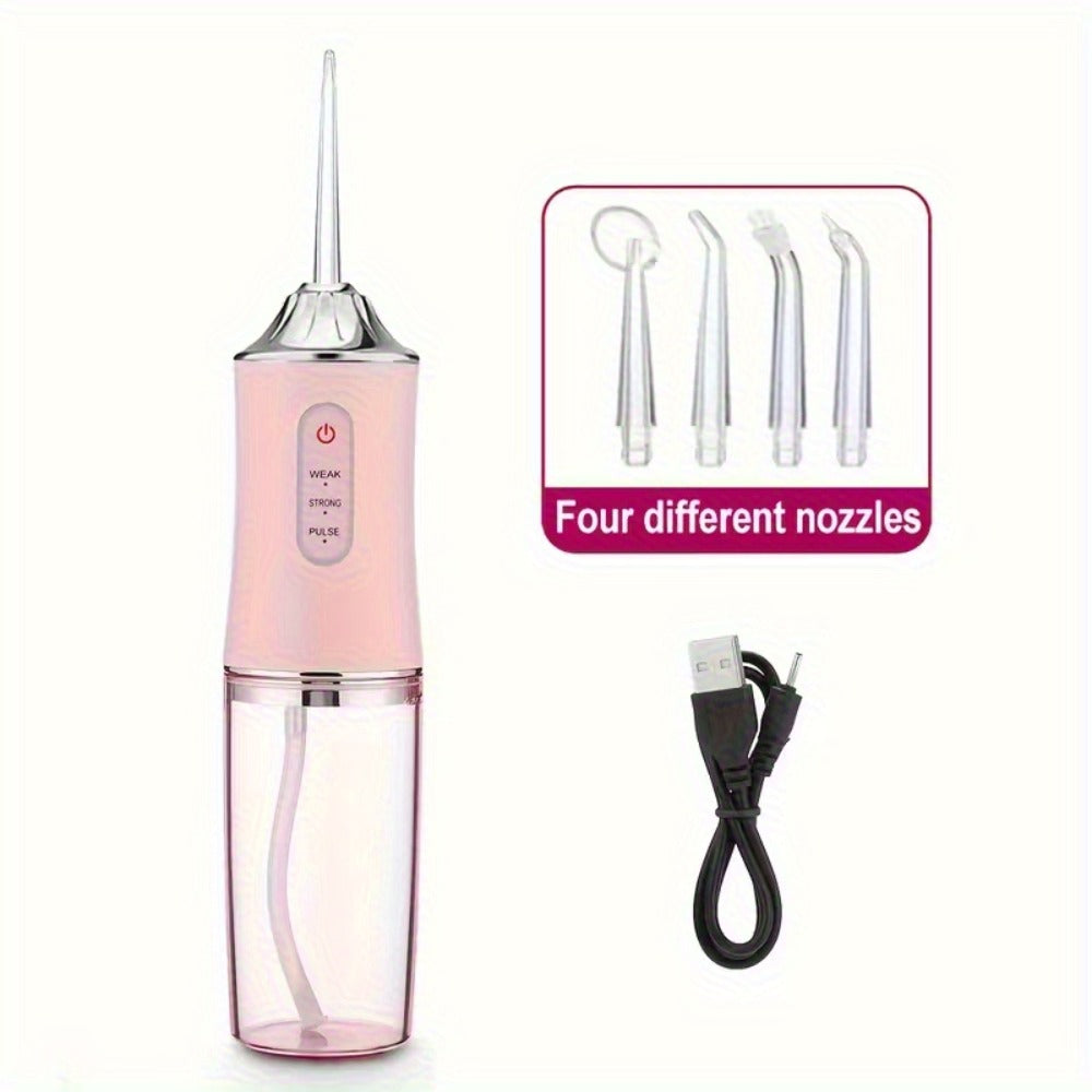 Smart Electric Water Flosser with Precision Pressure Control, 360° Rotating Nozzle - Deep Clean for Teeth & Gums, Replaceable Heads, USB Rechargeable Oral Irrigator for Home & Travel