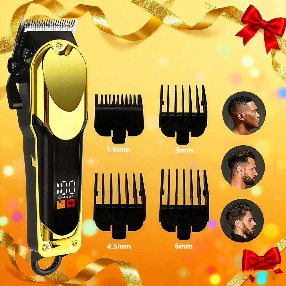 Professional Hair Clipper Set for Men, Featuring an Adjustable Alloy Blade, Quick USB Charging, Suitable for Home Use, Salons, And Travel. A Perfect Gift for Husbands, Boyfriends, Fathers, Or As a Christmas Present
