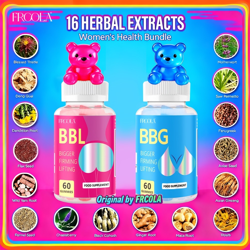 BBL 60 Gummies for Women, Exuding Feminine Charm, Confident And Shining, Strawberry Flavored