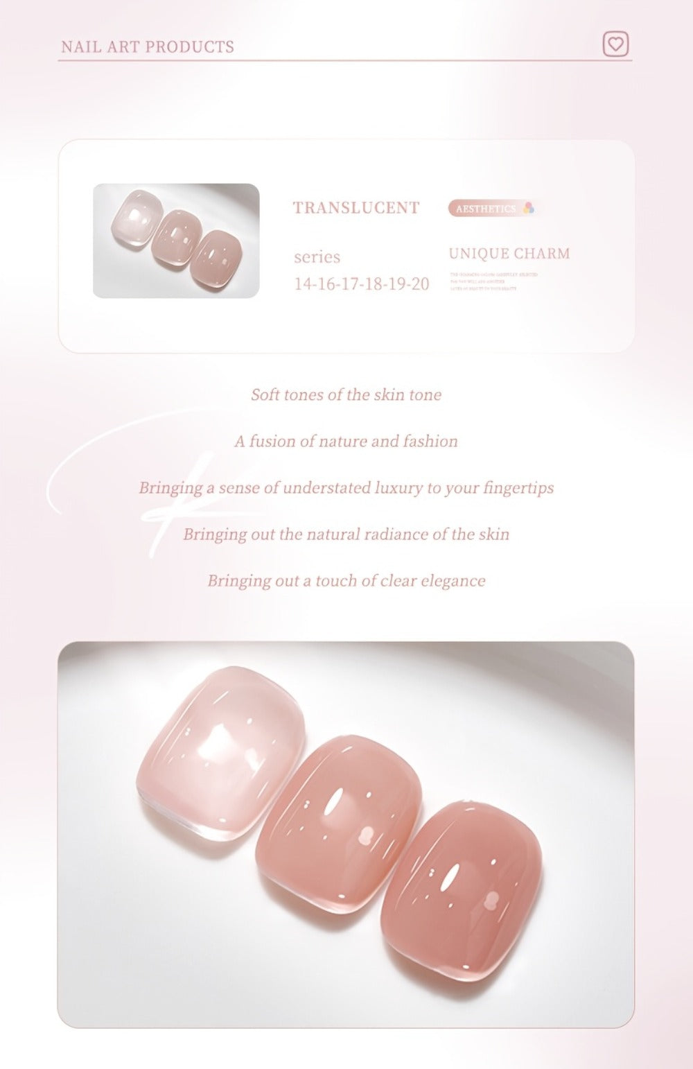 XEIJAYI 6pcs/Set 0.51oz New Popular Nail Gel Semi Permanent Nail Art Soaking LED Nail Salon Nail Salon Gel