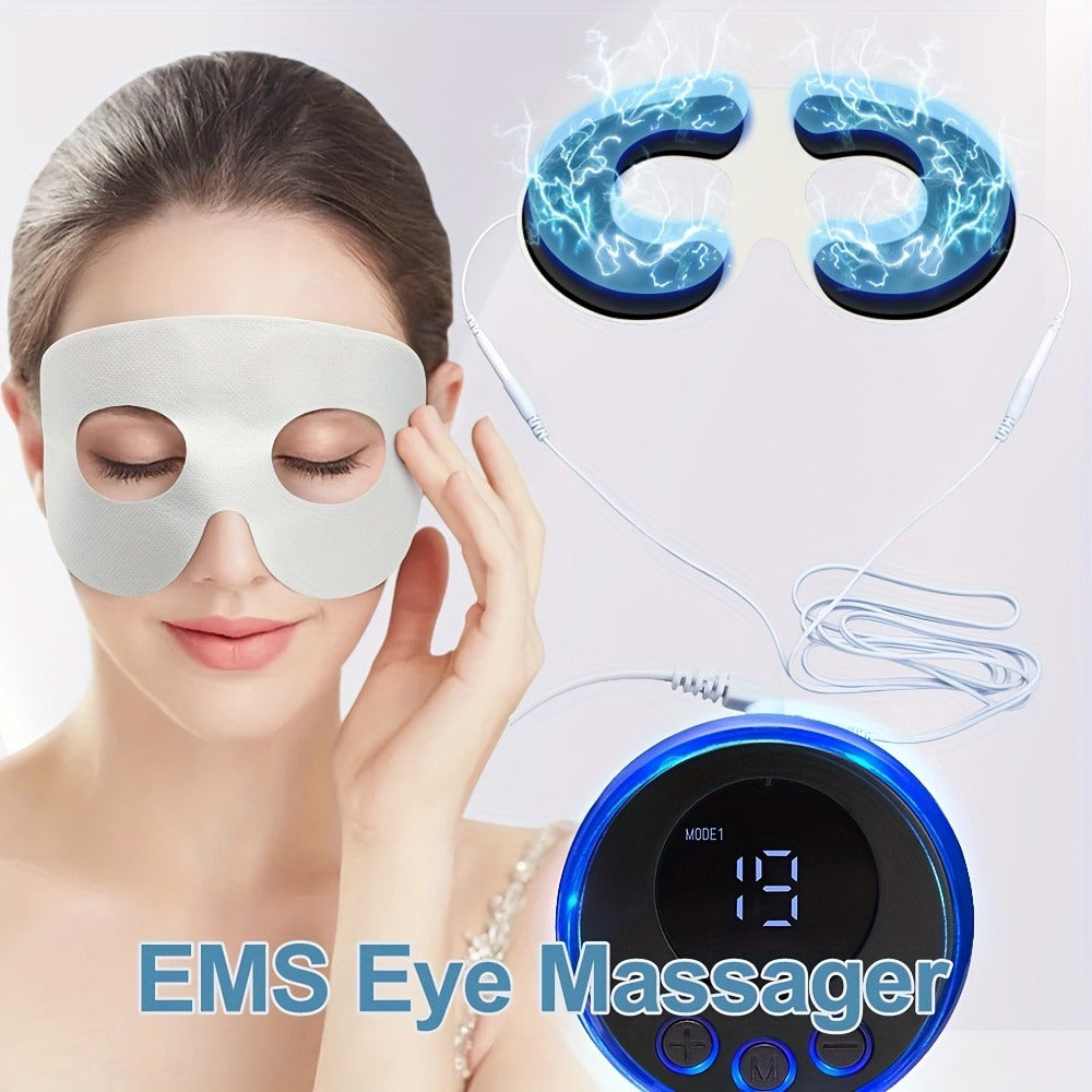 FDA Cleared - KTS EMS Facial & Eye Massager Pro, Face & Eye Massage Complete Massager, Eye & Face Iron | 2025Microcurrent TENS Device for Face Slimming, Anti-Aging & Eye Lift | 6 Modes & 10 Levels, Home Use, Non-Invasive, Pain-Free (Women/Men)