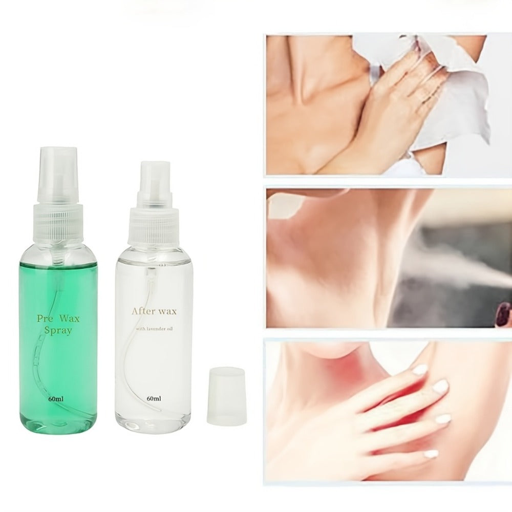 Moisturizing Body Hair Removal Spray for Smooth and Clean Skin - Pre and Post Wax for Legs, Underarms, and Face