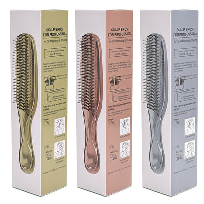 Air Cushion Comb Scalp Massage Brush Anti-Static Detangling Hair Comb Electroplated Hairdressing Comb with Gift Box – Rose Gold, Silver, Gold