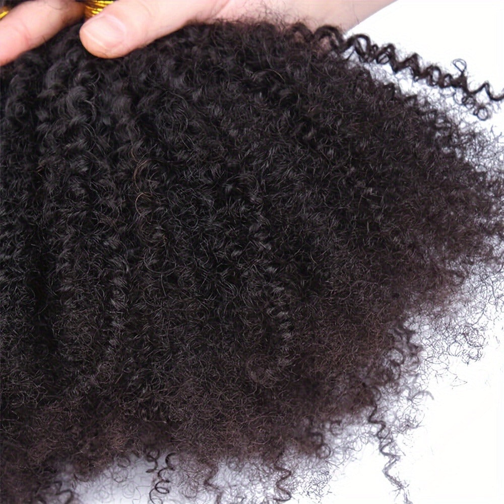 Afro Kinky Curly Hair Bundle Mongolian Human Hair 4B 4C Natural Black Unprocessed Weave Extensions Dreadlocks Braids Twists 8 10 12 14 16 18 Inch