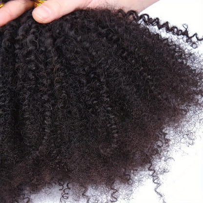 Afro Kinky Curly Hair Bundle Mongolian Human Hair 4B 4C Natural Black Unprocessed Weave Extensions Dreadlocks Braids Twists 8 10 12 14 16 18 Inch