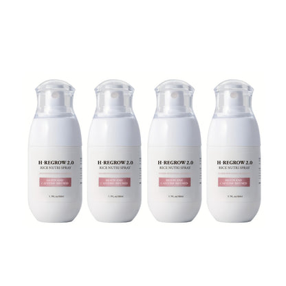 Rice Scalp Spray 4pcs — Hydrolyzed Rice Protein & Ginger Root Extract Hair Spray for Moisturizing, Softening & Long-Lasting Lightweight Hair Care | 1.69oz Each