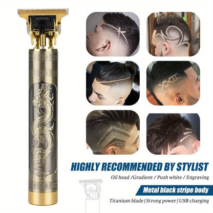 Cordless Hair Clipper & Beard Trimmer Kit for Men – USB Rechargeable Electric Haircut Set with 4 Guide Combs | Professional Home Barber Kit, Portable Grooming Tool | Father’s Day Gift for Men