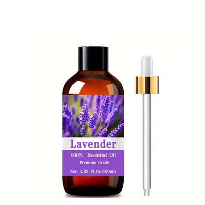 Lavender Essential Oil 100ml – 100% Pure Care Grade for Nail, Hair & Skin Care, Massage & Meditation | Calming Aromatherapy Oil for Men & Women | Relaxing Sleep & Stress Relief Oil Gift, 3.38 fl oz