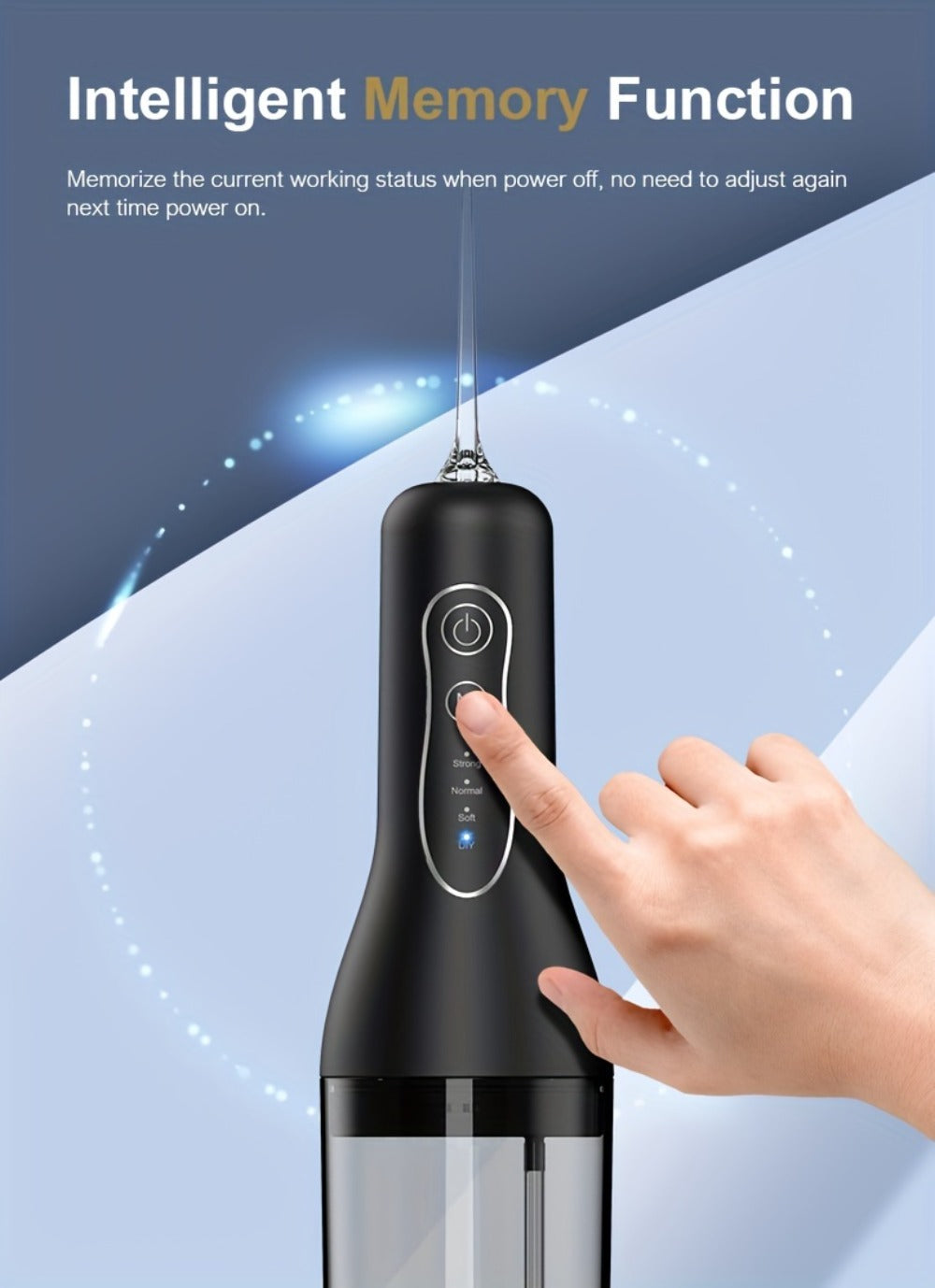 Water Flosser, Water Flossing Wand, 4 Adjustable Modes, Includes 4 Nozzles, Rechargeable Cordless Oral Irrigator, Portable IPX7 Waterproof, Dual-Use for Home And Travel, Black Edition, Christmas Gift