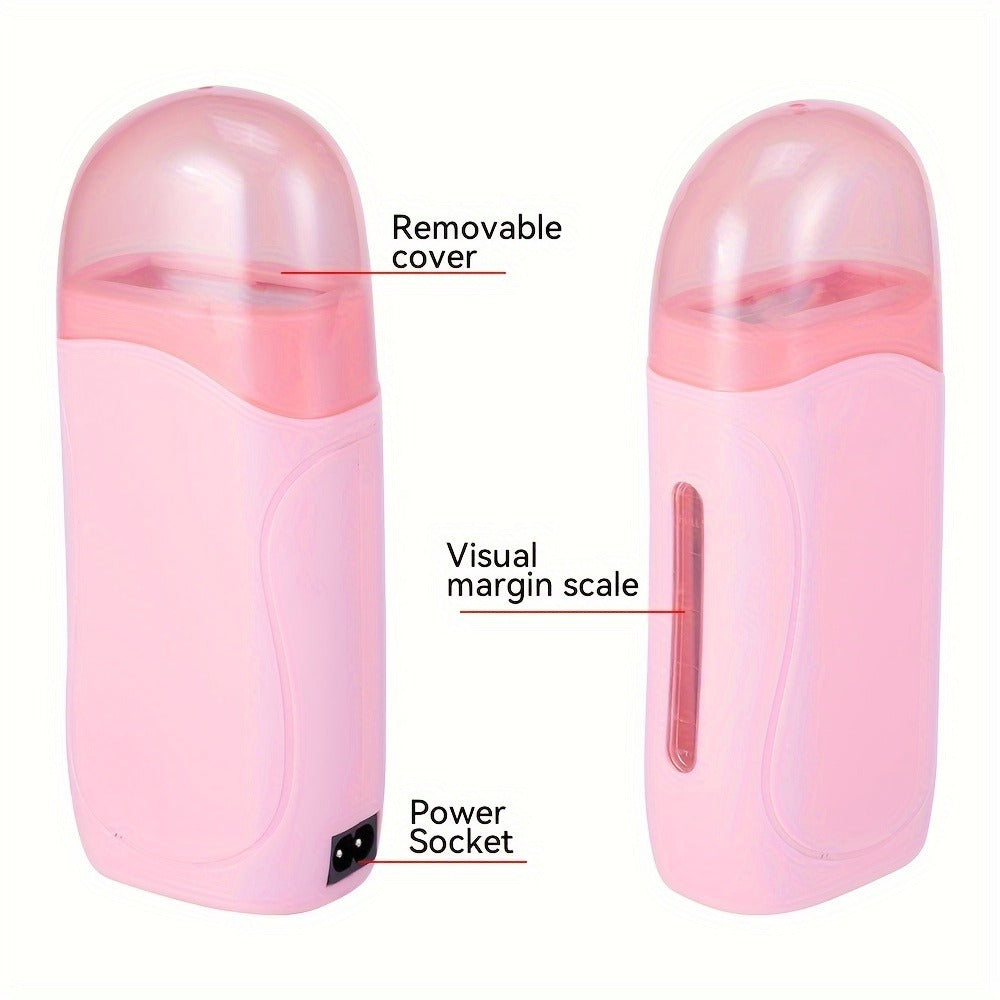 Hair Removal Wax Warmer, Portable Wax Machine Roller for Women Men, Waxing for Soft Wax Heater, Roll-On Design for Travel Home Use, Solely Roller