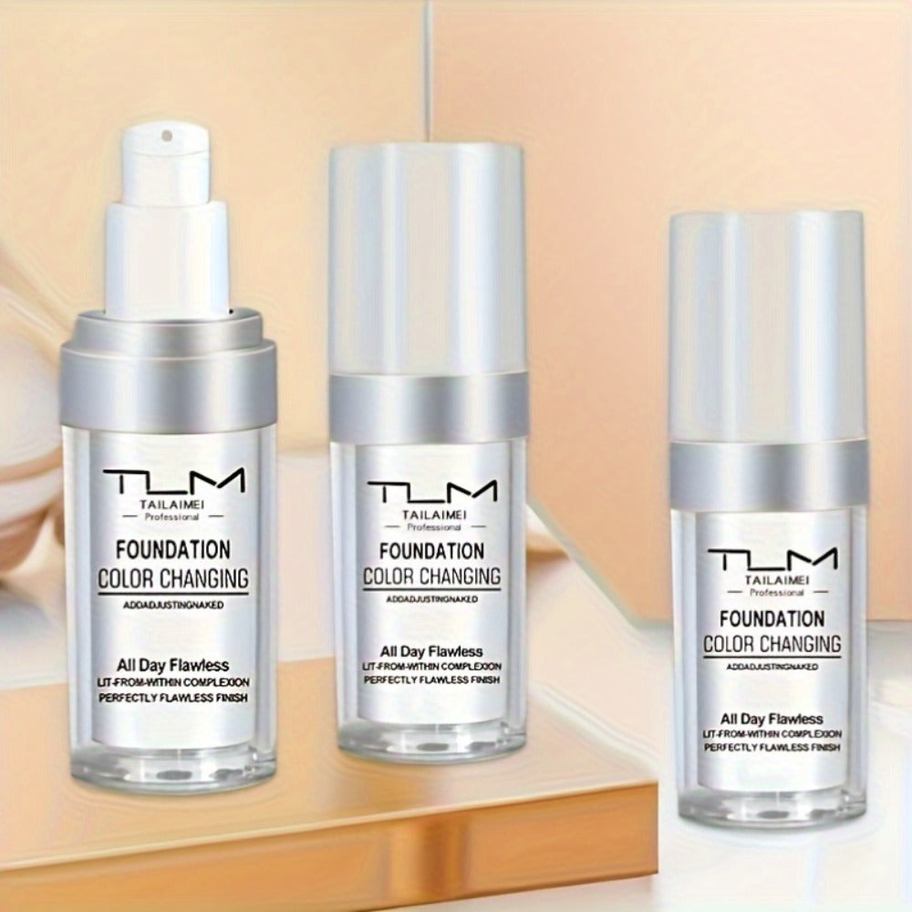 Purchase Two And Receive One at No Cost (3pcs)/Tum TLM Temperature Foundation, Color-Shifting BB Cream Base Makeup, Smooth Application Without Clumps Or Powder Buildup, Perfect End, Great Gift for Mother'S Day And Valentine'S Day