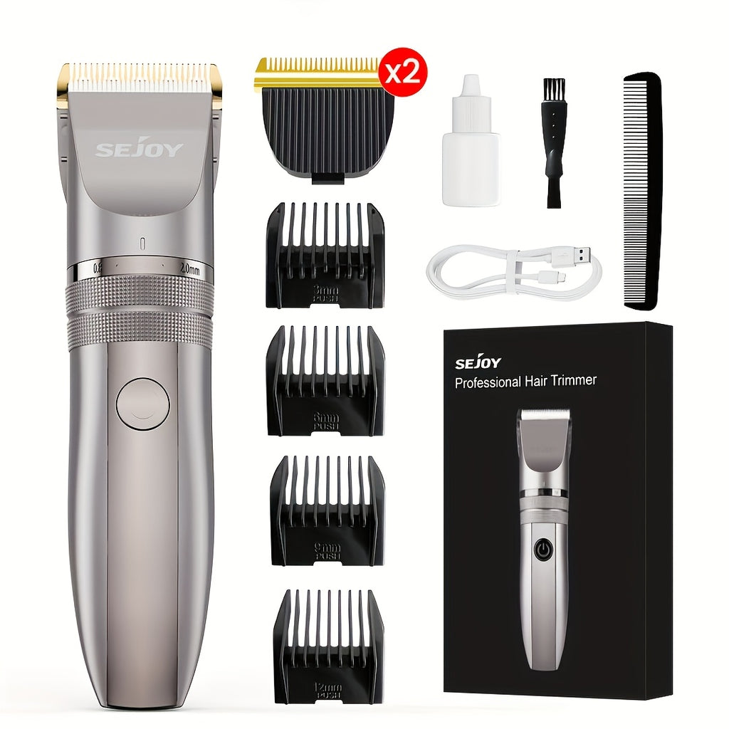 Adjustable Beard Trimmer for Men, Cordless Electric Beard Trimmer with Precision Dial, USB Rechargeable 5 Levels Settings Mustache Trimmer for Men'S Gifts