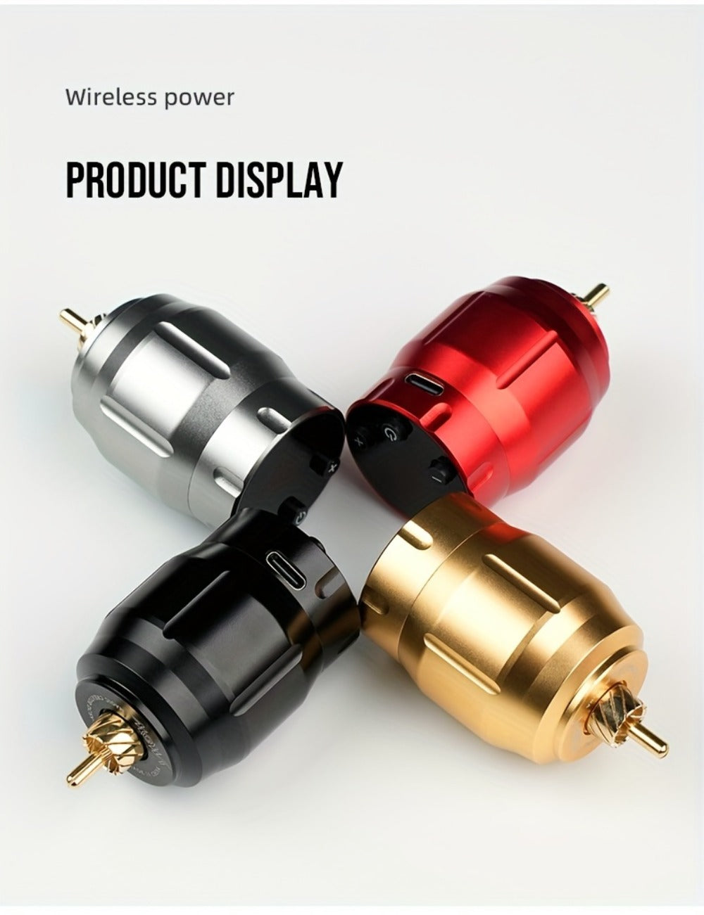 Wireless Power Supply for Tattoos, Featuring a Portable Rechargeable Motor Without Cords, Equipped with an LED Digital Display And RCA Connector, Designed for Rotary Tattoo Machines And Makeup Tools