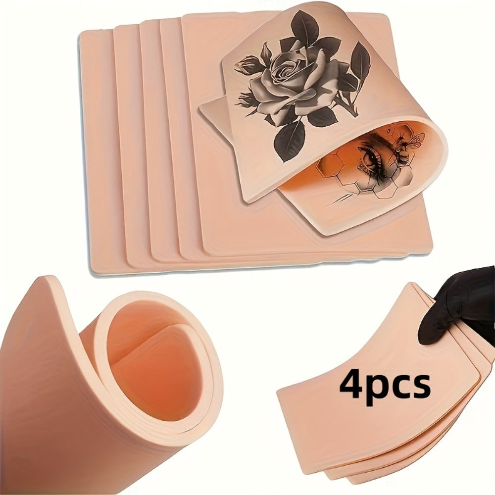 Silicone Tattoo Practice Skin, Double-Sided Practice, Can Be Bent for Use, Simulates The Curvature of The Skin - Great for Eyebrows, Lips And Tattoo Designs, Tattoo Skin Practice, Great Practice Feel for Tattoo Artists And Beginners!