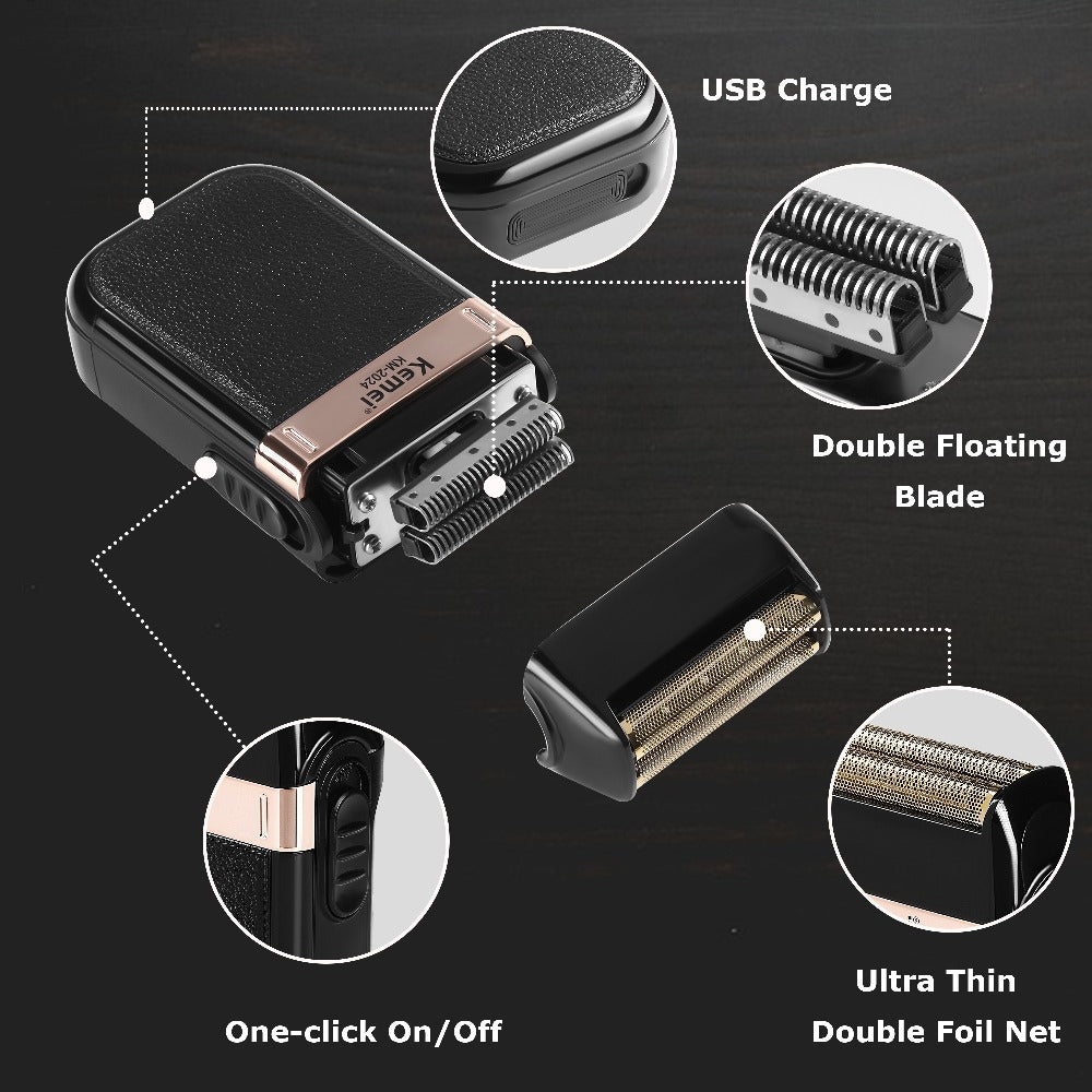 [Perfect Holiday Gift] Kemei Professional Men's Grooming Kit Hair Clipper Beard Trimmer And Reciprocating Shaver Available in Single 2pcs Or 3pcs Set Suitable for Home And Salon Use Perfect Holiday Gift for Dad