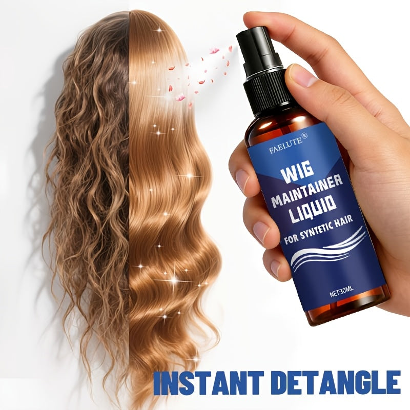 Wig Conditioning Mist Spray - Detangle And Smooth with Shine - Dry Rough Look - Anti-Frizz End - Light Mist, No Heavy Feel - for Synthetic And Wigs, Straight Curly Long Short Daily Styling