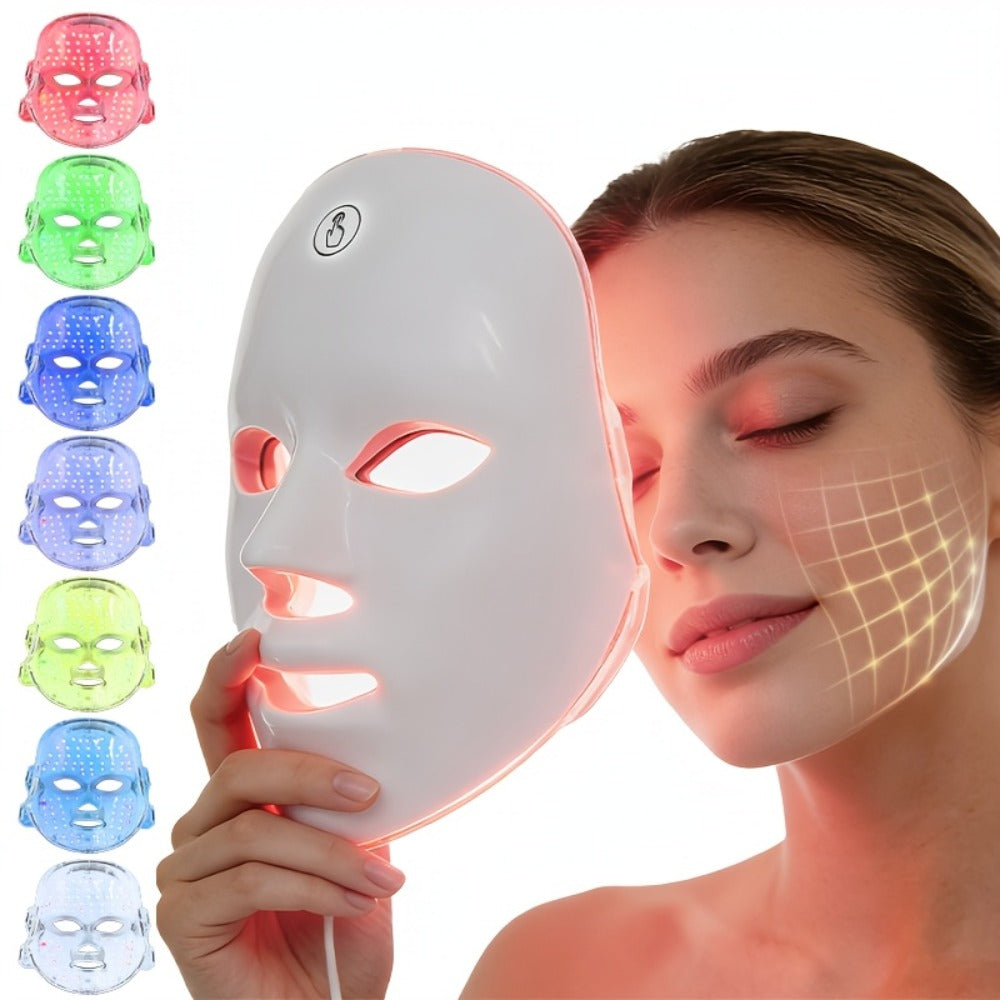 7-color Facial Beauty Device, Portable At-home Skincare Tool With USB Charging. Lovely Gift Choice For Girlfriends And Valentine'S Day.