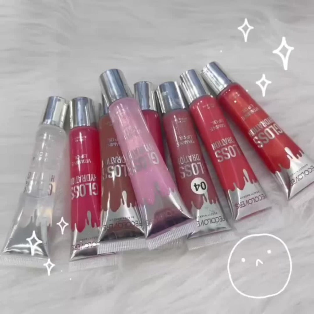 Lip Gloss Set 8 Pieces — Pearlescent Glitter Shine, Moisturizing Lip Oil Formula, Long-Lasting Shiny Finish, Multi-Shade Collection for Everyday & Glam Looks