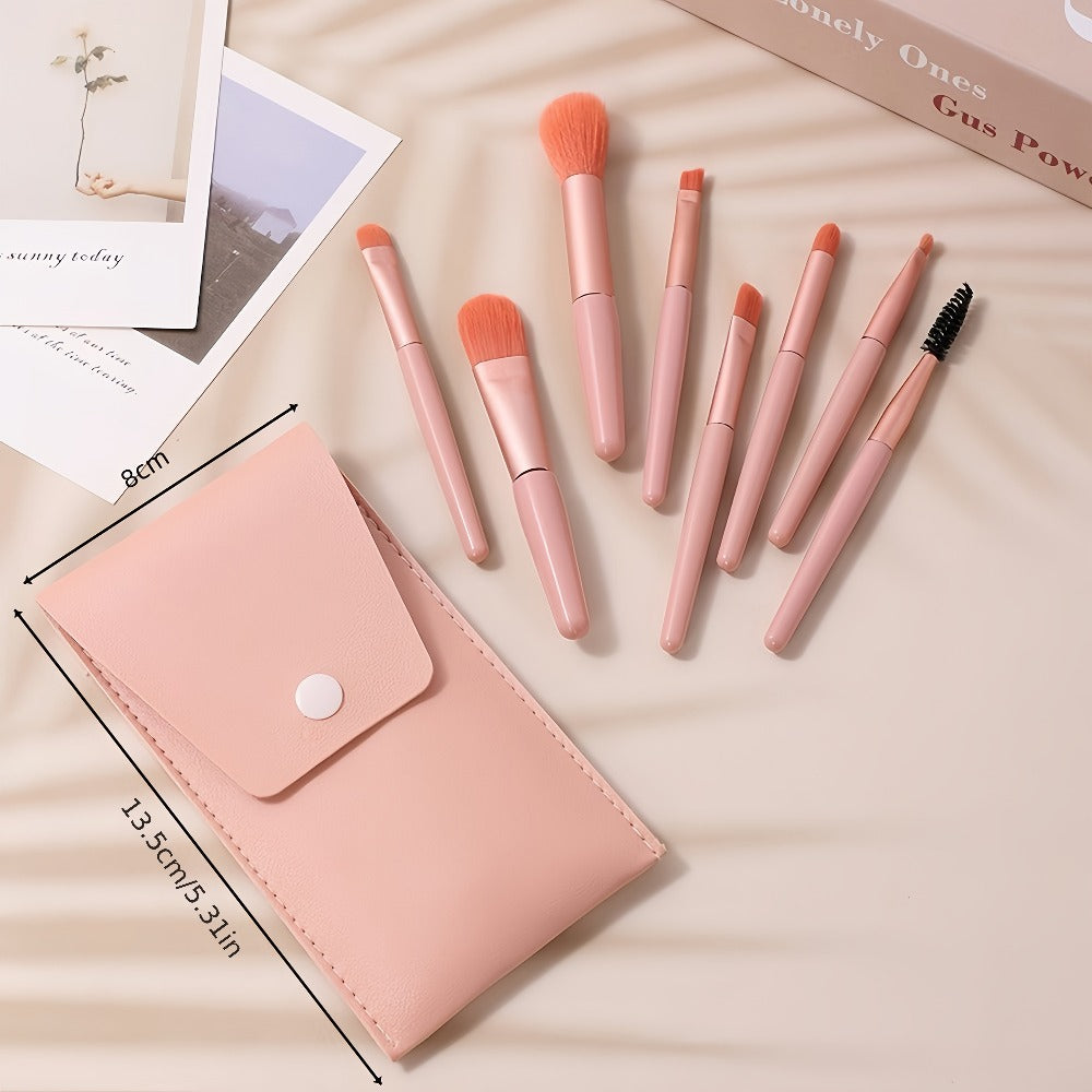 16pcs Makeup Brush Set, Including Blush Brush, Angled Eyebrow Brush, Powder Brush, Eyeshadow Brush, Nose Contour Brush, Lip Brush| Portable Makeup Tools Suitable For Women, Fragrance-free Beauty Tools For The Face For Beginners And Makeup Lovers