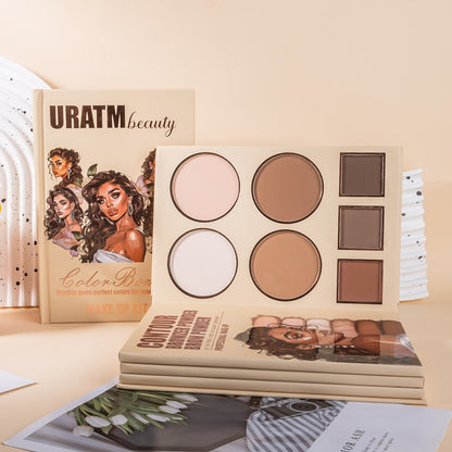 Eyeshadow Palette 43 Colors Book-Style Folding Matte Shimmer Contour Blush Highlighter Powder All-in-One Multifunctional Makeup Palette