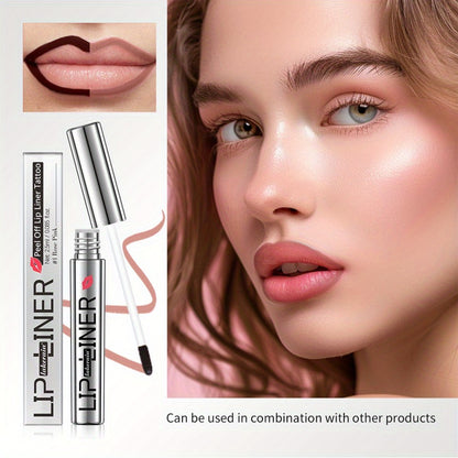 Lip Liner & Lip Stain 2-in-1 Pen Set of 4 — Waterproof Smudge-Proof Matte Lip Tattoo with Natural Acid Formula, Long-Lasting Transfer-Resistant Lip Makeup in 4 Colors