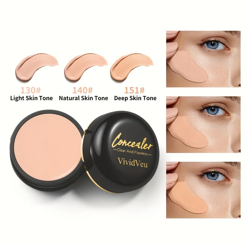 Full Coverage Concealer 3 Pack Waterproof Matte – Plant-Based Long-Lasting Formula, Covers Dark Circles, Dark Spots & Blemishes, All Skin Tones, Multi-Shade Buildable Concealer Set