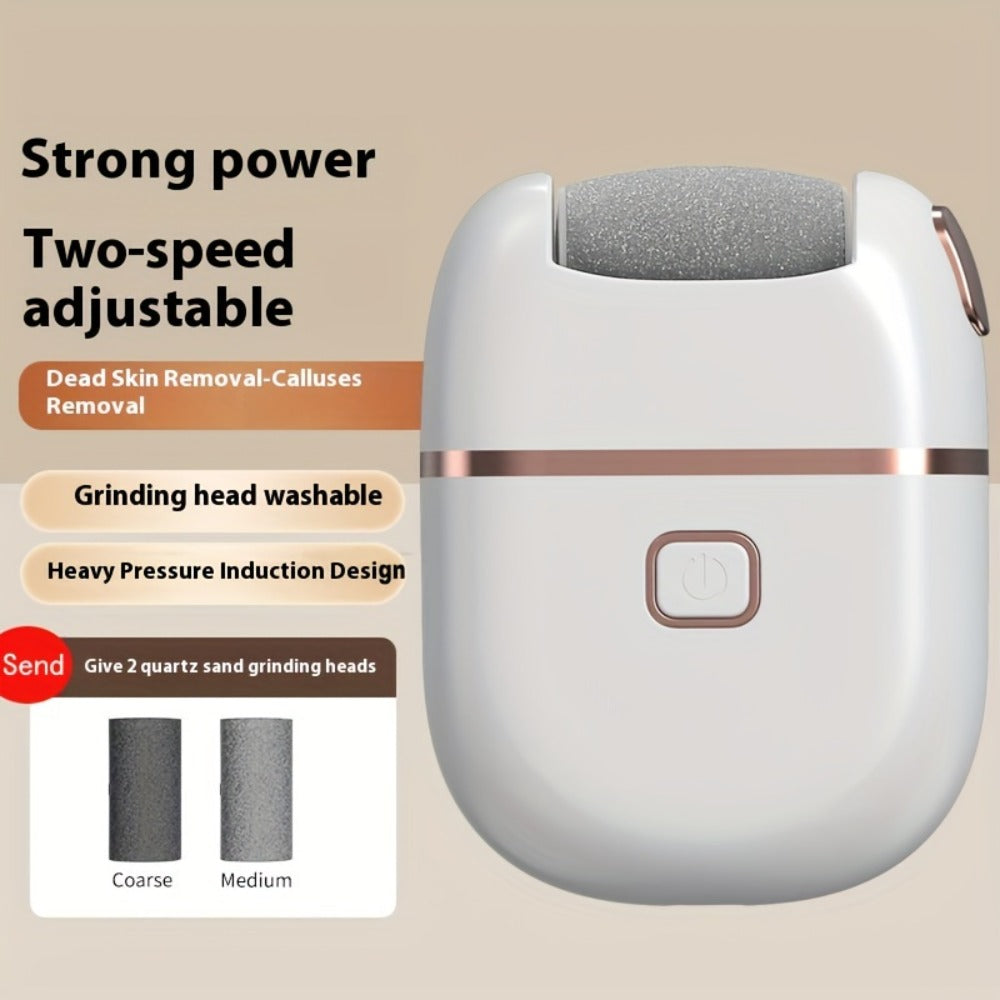 Rechargeable Electric Foot Remover Kit - Rechargeable Pedicure Tools for Feet Care with 3 Interchangeable Heads,Portable And Easy to Use,Professional Foot Care Solution for Smooth And Soft Feet,Personal Care Essentials,Birthday Christmas Gifts