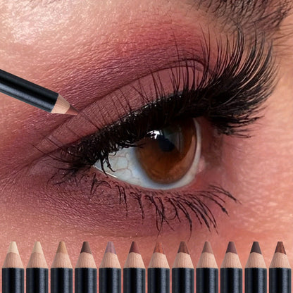 Eyeshadow Pencil Set 12pcs — Matte & Shimmer Thick Stick Foam Eye Shadow Pencils, Multi-Color Blendable Eyeliner Eyeshadow Sticks for Eye Makeup, All-in-One Eye Look