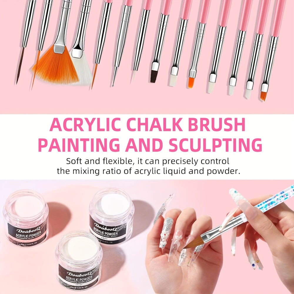 Acrylic Nail Kit with Drill And Light Full Nail Kit Set Professional Nail Starter Kit for Beginners Acrylic