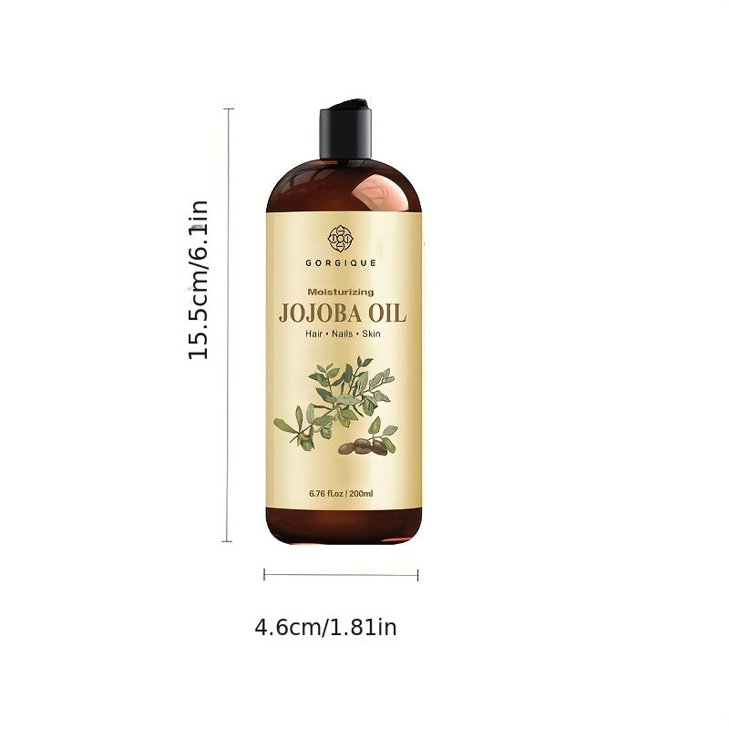 Jojoba Oil -6.76oz - Skin and Hair Care Oil - Cold Pressed - Suitable for Both Men and Women - Suitable for Any Hair and Skin Type, Care, Non Dry, Smooth