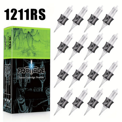 Tattoo Cartridge Needles Integrated Set High Transparency Tips Stable Assembly Round Liner Shader Curved Magnum M1 for Artists & Beginners 26 Sizes RL RS CM