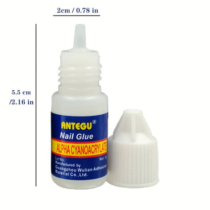 Nail Glue for Press On Nails 20 Bottles - Super Strong Acrylic Nail Glue Professional Long Lasting Bond for False Nails Nail Patches Broken Nail Repair