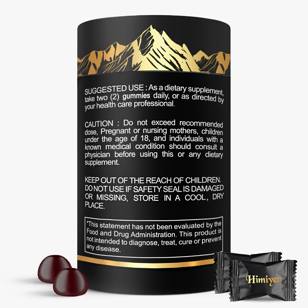 [Crazy Discounts]Himiyer Pure Himalayan Shila Gummies/KSM-66, Ashwagandha And Other Herbs/No Added Sugar/85+ Trace Minerals/ 75%+ Fulvic Acid, Infused With Ashwagandha, Ginseng, Black Musli, Gokshura, Suitable For Both Men And Women