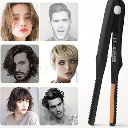 Hair Straightener & Curling Iron 2-in-1 — 4-Mode Adjustable Temp, Fast Heat Root Crimper, Wavy Hair Crimper Tool for Professional Salon & Home Use, Compact Travel-Ready Flat Iron