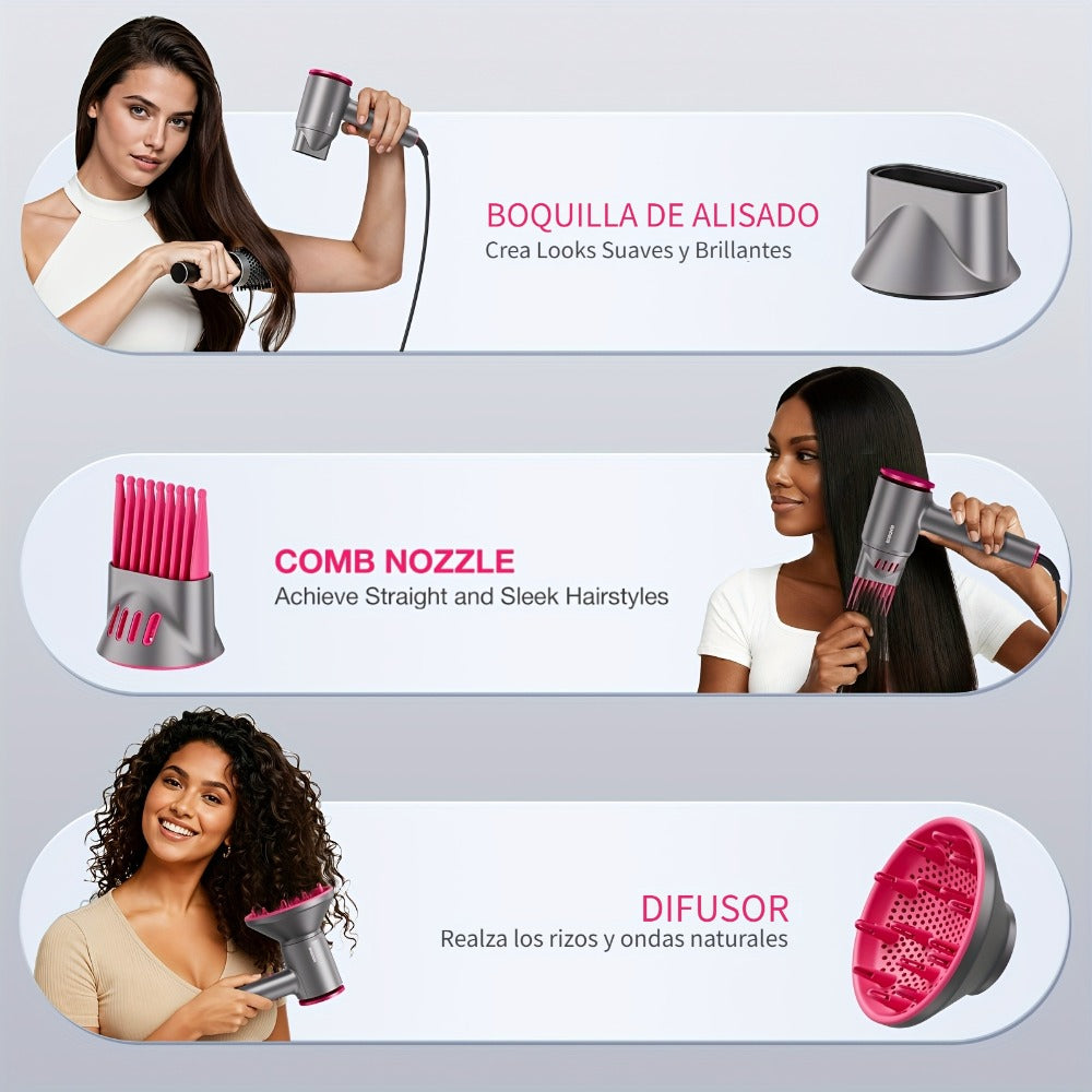 Quick-Drying Hair Dryer Featuring a Diffuser for Curly Hair, 1875W Professional Ionic Blow Dryer Suitable for Both Women And Men, Lightweight And Powerful Portable Hair Dryer Ideal for Travel, Perfect Gift for Friends And Partners