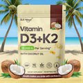 Vitamin D3 10000 IU and Vitamin K2 200 mg: Promote calcium absorption and maintain bone and heart health. Extra virgin coconut oil softgels - 90capsules.