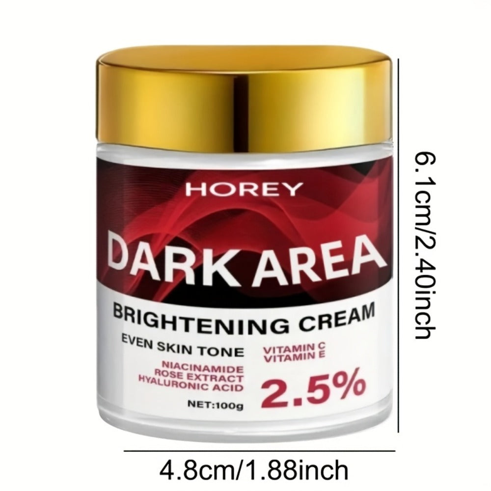 100g Advanced Brightening Cream With Vitamins C, E, Glutamate- Brightening And Moisturizing Cream For All Types Of Skin(dry, Oily, Combination, Sensitive)- 2.5% Concentration For Evening Out Skin Tone And Moisturizing, The Look Of Dark