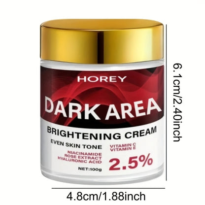 Brightening Cream with Vitamin C, E & Glutathione — Advanced 2.5% Formula, Evens Skin Tone, Moisturizing for Dry, Oily, Combination & Sensitive Skin, 100g