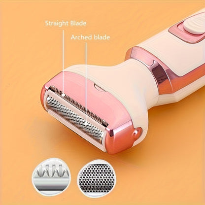 Women's Electric Shaver 4-in-1 Rechargeable Grooming Kit - Hair Remover Eyebrow Trimmer Nose Hair & Bikini Trimmer for Face Legs Underarms Painless